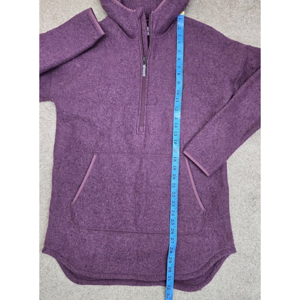 Smartwool Hudson Trail Fleece Poncho Pullover Size Small Wool Blend Purple - Picture 9 of 11